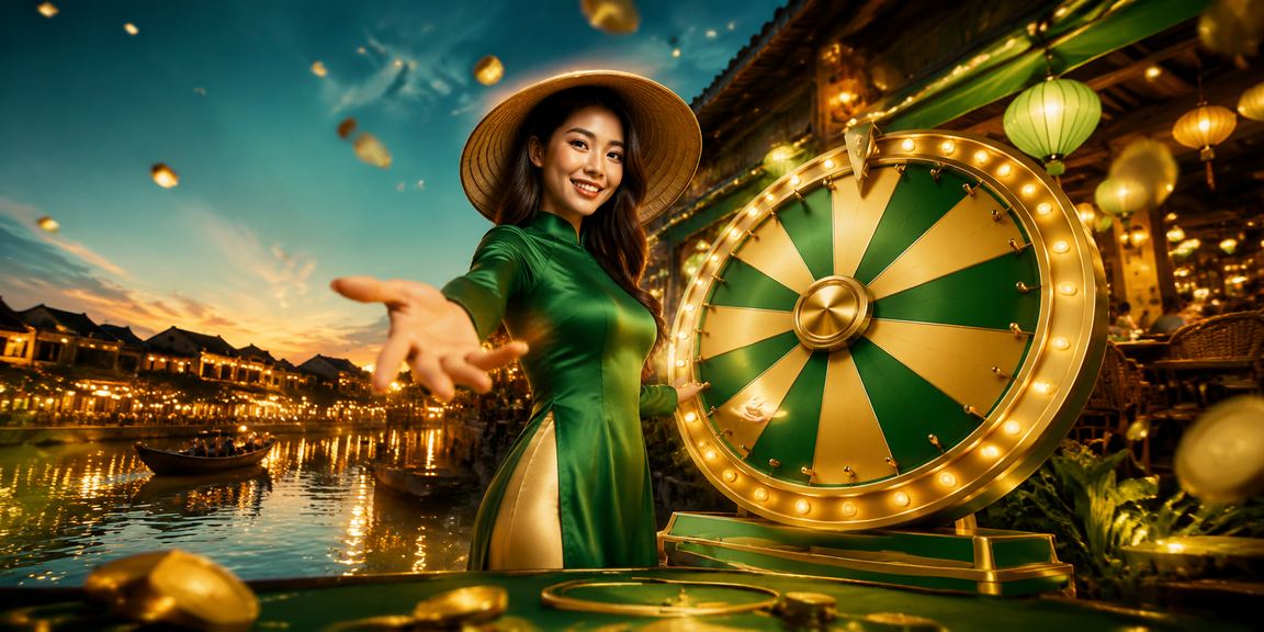 Người phụ nữ đội nón lá tại Hội An thư giãn chơi roulette trực tuyến trên điện thoại