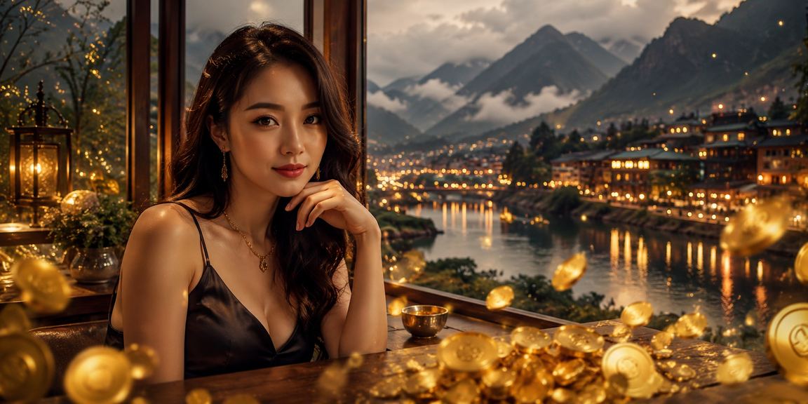 Người dùng tại Sapa nhâm nhi cà phê và kiểm tra thông báo cashback bonus trên điện thoại
